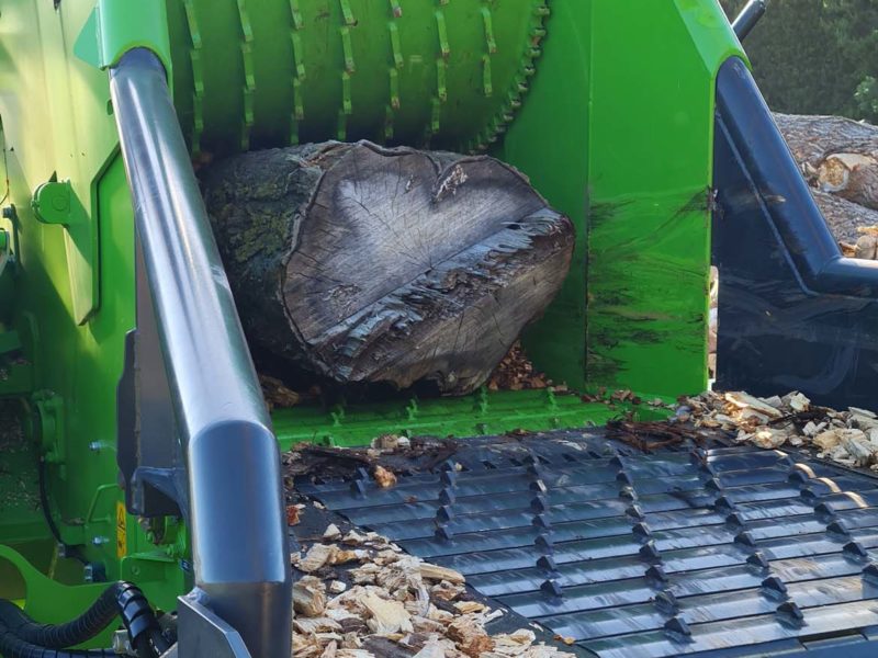 JG Trees carrying out whole tree chipping in North Canterbury