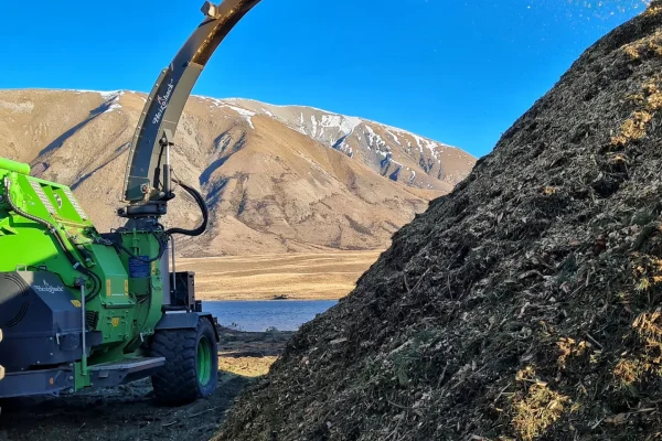 Wood chipping services for the Ashburton District Council by JG Trees